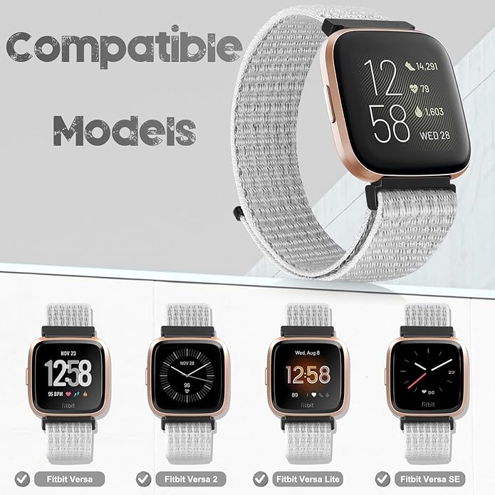Tiptops 3 Pack Bands Compatible with Fitbit Versa 2/Fitbit Versa/Versa Lite/Versa SE for Women Men