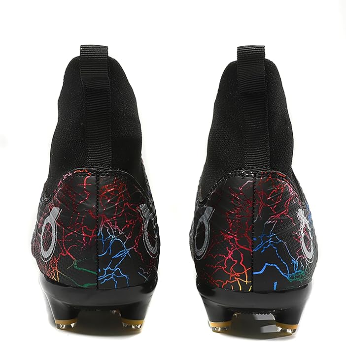Men's Soccer Shoes High-Top Soccer Cleats Outdoor Breathable Athletic Professional Spikes Youth