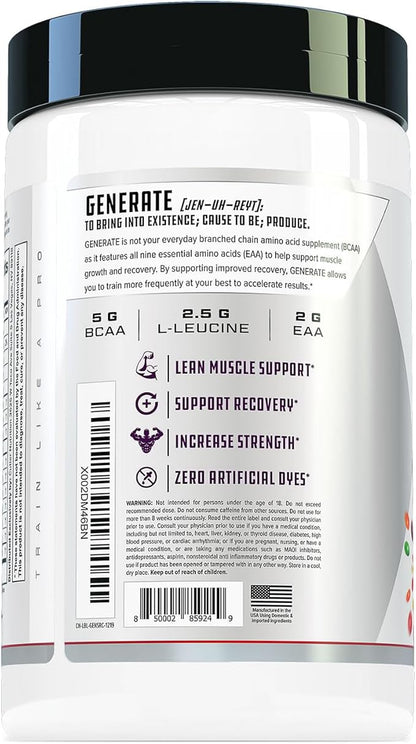 Cutler Nutrition Generate EAA and BCAA Powder: Best Branched Chain Amino Acids Supplement with