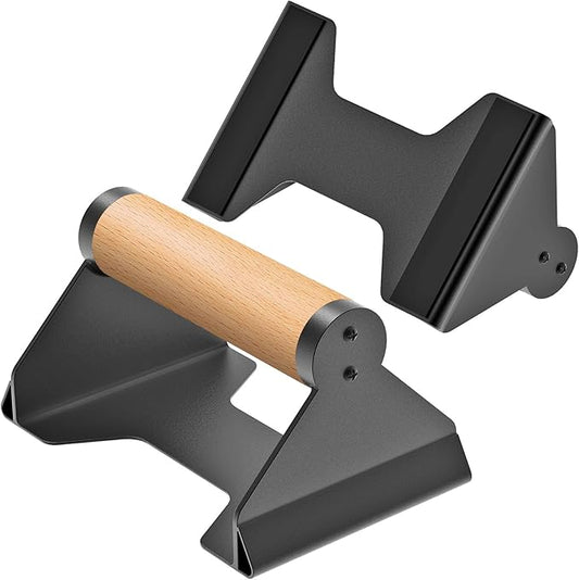 Kipika Push Up Bars, Pushup Stands, Ergonomic Wooden Handles, Anti-slip Rubber Base Pads
