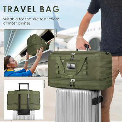 ETRONIK Travel Bag for Men Women, Gym Bag & Tactical Duffle Bags for Travel, Carry on with Toiletry