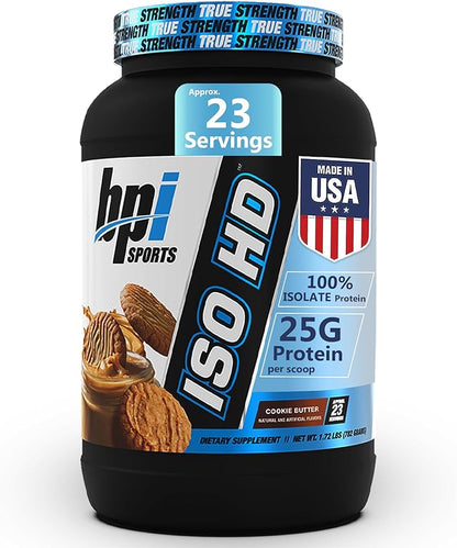 BPI Sports ISO HD Isolate Protein Powder ??100% Whey Isolate, Protein Powder for Muscle Gain
