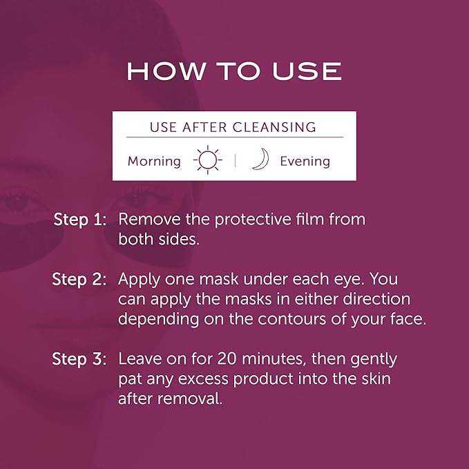 111SKIN Black Diamond Eye Mask, Hydrating Under Eye Patches for Dark Circles with Retinol