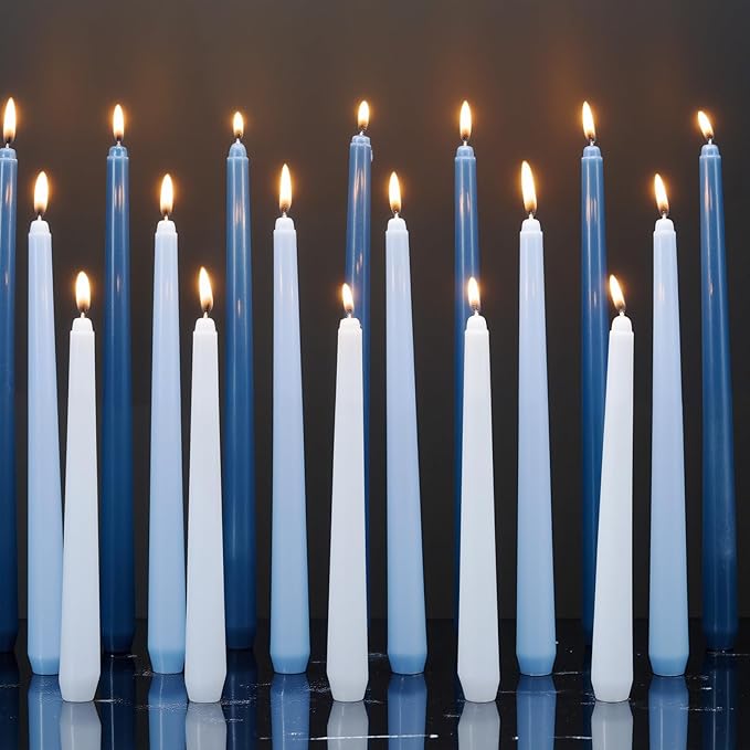 MTLEE Taper Candles 8/10/12 Multi Height Unscented Taper Candles 8 Burn Hours for Dinner Decorative