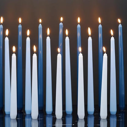 MTLEE Taper Candles 8/10/12 Multi Height Unscented Taper Candles 8 Burn Hours for Dinner Decorative