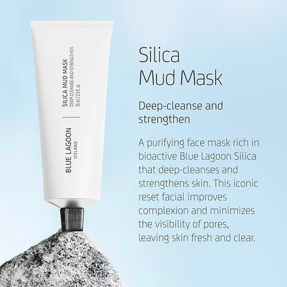 Blue Lagoon - Deep Cleansing Silica Face Mask For Enhanced Glow - Hydrating and Moisturizing Face