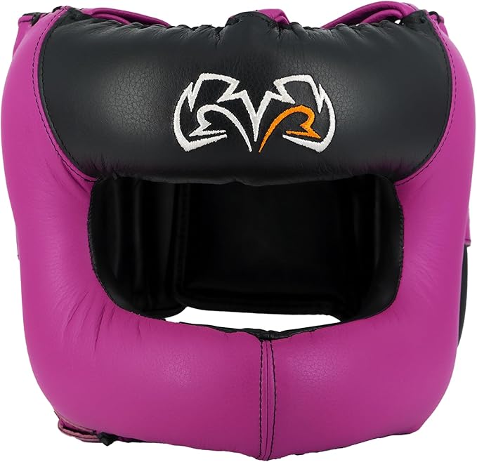 RIVAL Boxing RHGFS3 Face-Saver Sparring Headgear - Wide Eye Opening, Premium Leather, and