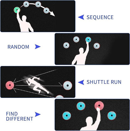 6Pcs/Pk Agile Reaction Training Lamp Set, Reaction Training Light Speed Agile Reaction Light