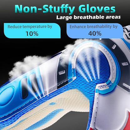 Sportout Kids Goalkeeper Gloves, Soccer Gloves with Double Wrist Protection and Non-Slip Wear