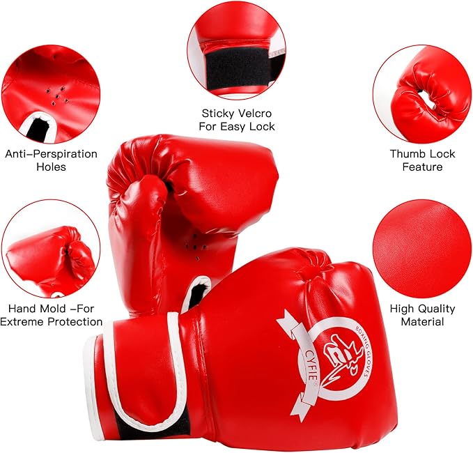 SEISSO Boxing Kick Pads Punching Mitts Curved,Kids Boxing Gloves,Leather Material Art Karate Pad