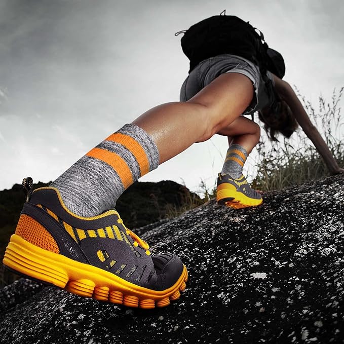 FEIDEER Hiking Walking Socks For Women, Multi-pack Outdoor Recreation Socks Moisture Wicking Crew