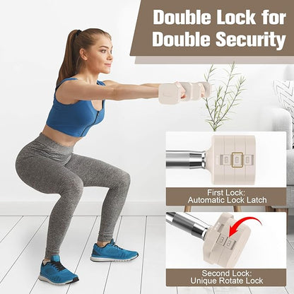 22LBS Adjustable Dumbbells Set, Adjustable Weight Dumbbells with 4 Levels 4.4lb, 6.6lb, 8.8lb