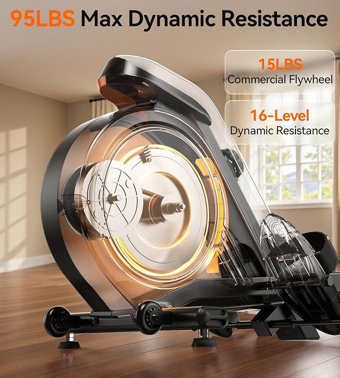 YOSUDA Magnetic/Water Rowing Machine for Home - Rower Machine Use with Bluetooth, App Supported
