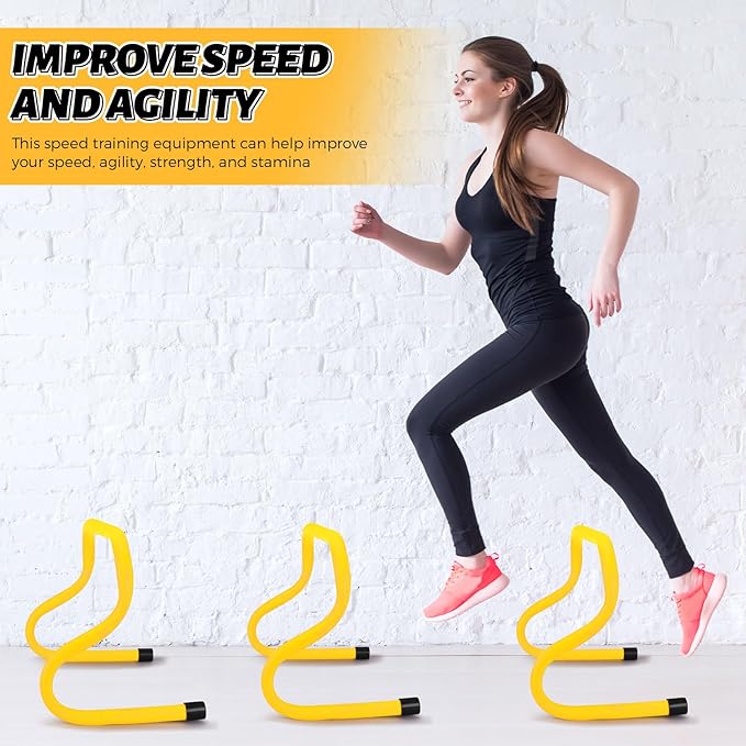 Wettarn 20 Pcs 9" Speed Training Agility Hurdles for Athletes Training Hurdles Reliable Training
