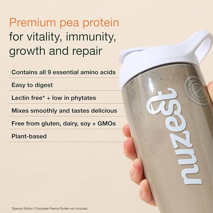Nuzest - Pea Protein Powder - Clean Lean Protein, Premium Vegan Plant Based, Dairy Free, Gluten