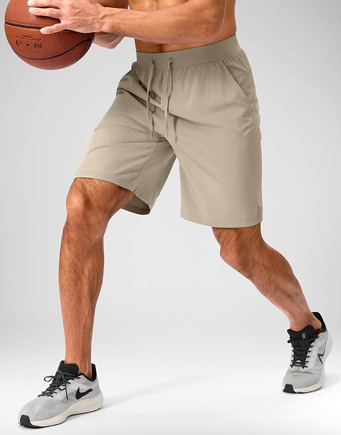 Men's Running Shorts with Zipper Pockets 9 Inch/ 7 Inch / 5 Inch Lightweight Quick Dry Gym Workout