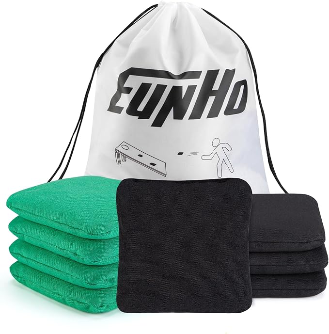 EunHo Cornhole Bags Set of 8 Regulation Size & Weight Corn Hole Bean Bags Official Professional All