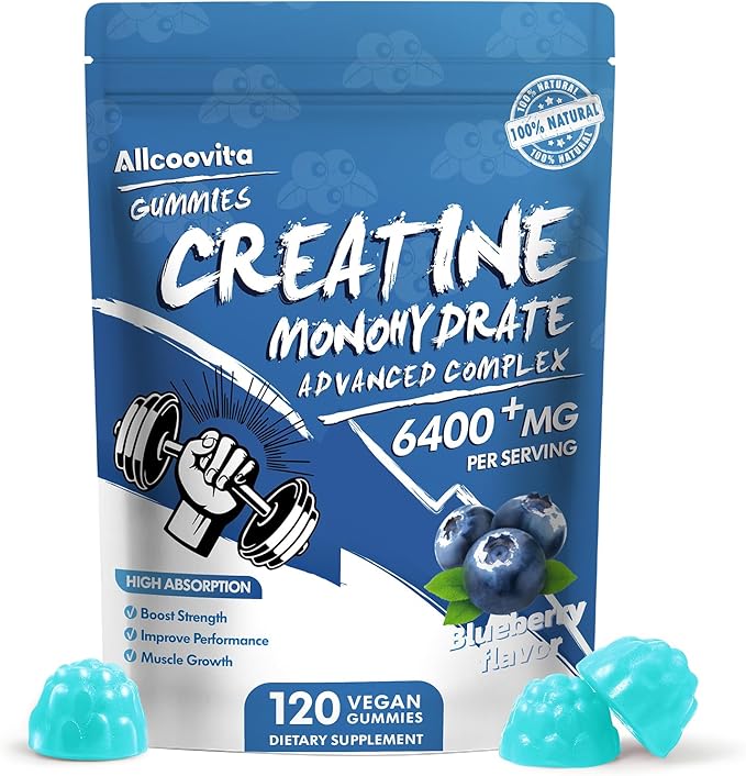 Creatine Monohydrate Gummies Complex for Men & Women - 120 Gummies Advanced Formula, L-Taurine +