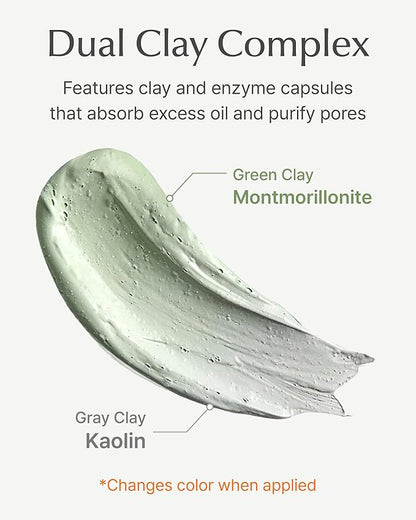 SU:M One Minute Clay Mask - Pore Cleanser & Hydrating 2-in-1 Korean Face Mask and Facial Cleanser