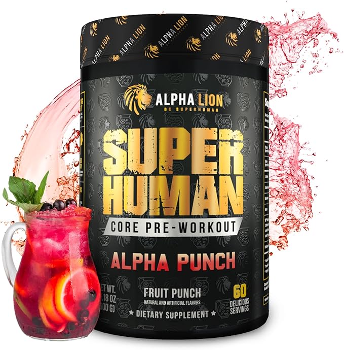 ALPHA LION Core Pre Workout Powder with Creatine for Performance, Beta Alanine for Muscle