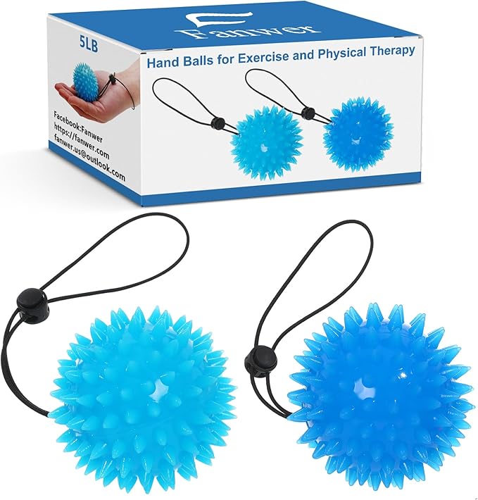 Hand Grip Strenthener - Squeeze Balls for Hand Therapy Set (5LB+10LB), Hand Exercise Ball for