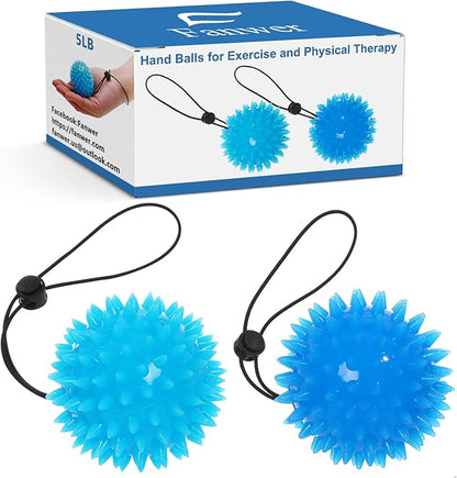 Hand Grip Strenthener - Squeeze Balls for Hand Therapy Set (5LB+10LB), Hand Exercise Ball for