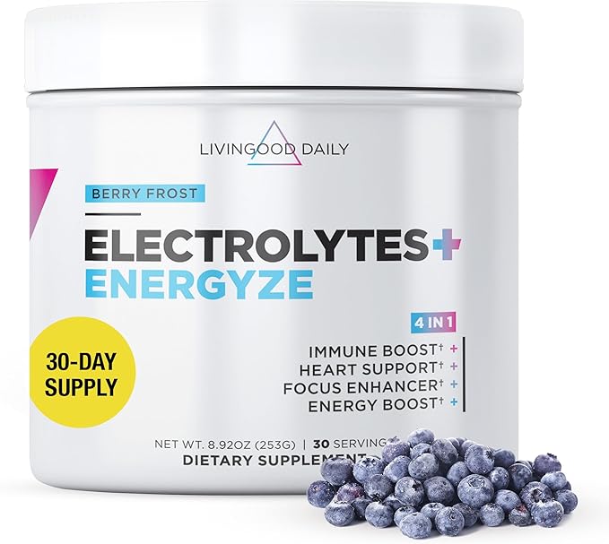 Livingood Daily Electrolytes Powder, Electrolytes Hydration Drink Mix with Vitamin C, Magnesium