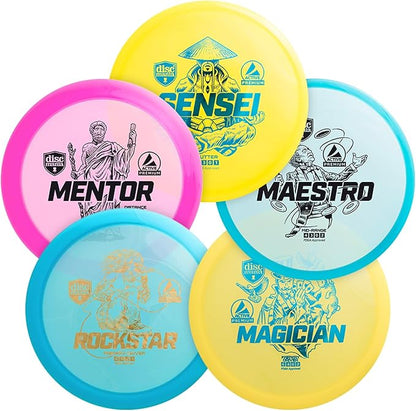 Discmania Disc Golf Set (5 Pack) | Active Premium Disc Golf Starter Set | Sensei, Maestro