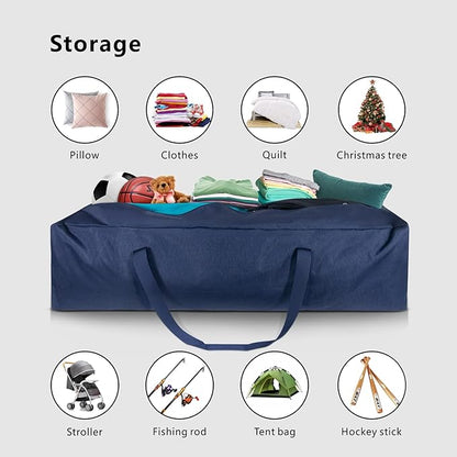 TOPDesign 46 Inch Extra Large Zippered Duffel Bag for Travel Camping Sports Equipment Storage