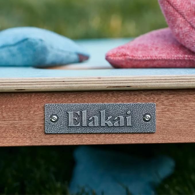 Elakai Cornhole Bags All Weather Single Sided Herringbone Regulation Size and Weight Set of 4 Size