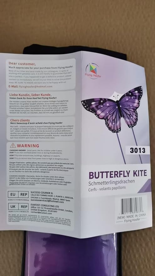 Large Butterfly Kite for Adults and Kids Ages 4-8 & 8-12 Easy to Fly, 55''X28'' Single Line Kite