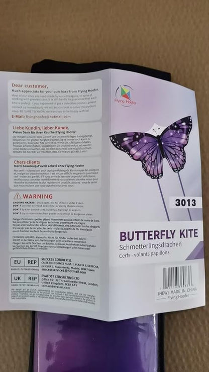 Large Butterfly Kite for Adults and Kids Ages 4-8 & 8-12 Easy to Fly, 55''X28'' Single Line Kite