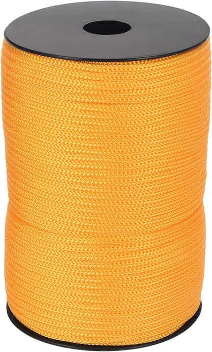 MECCANIXITY 5/32 Inch Polypropylene Rope Braided Ropes, 328ft Camping Rope Hollow Utility Cord for