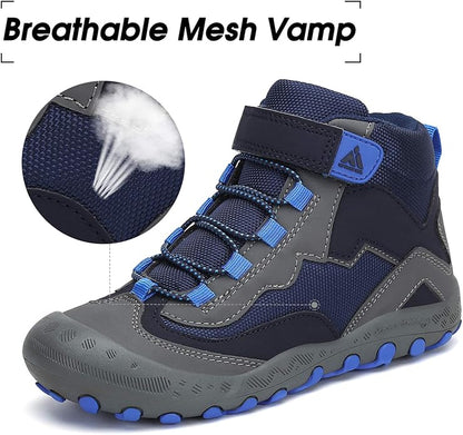 Mishansha Kids Hiking Boots Toddler Girls Boys Hiking Shoes Water-Resistant Anti-Collision Non-Slip
