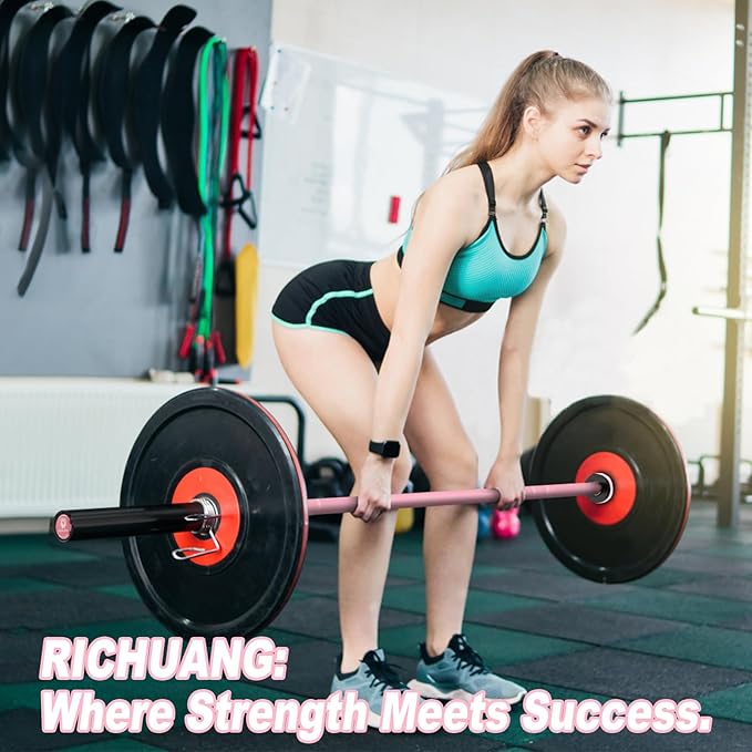 7ft Olympic Barbell, Weightlifting Barbell 28mm 45lb - 500/700/1000lbs Capacity with Smooth