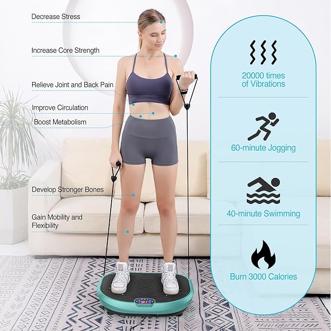 AXV Vibration Plate Exercise Machine Whole Body Workout Power Vibrate Fitness Platform Vibrating
