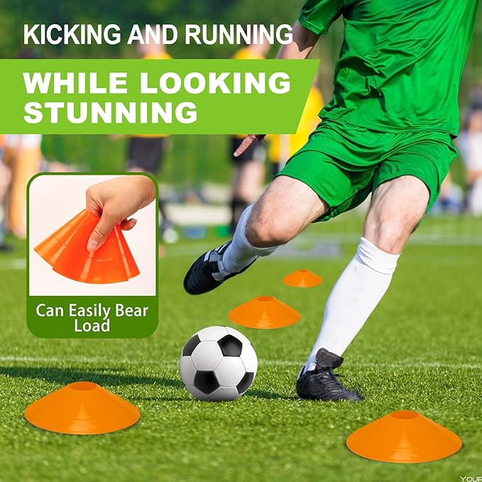 Ashsajkd(Set of 25/50/100 - Agility Soccer Cones with Carry Bag and for ï¼?Football Cones for