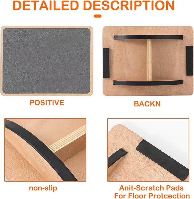 Balance Board Professional Wobble Board for Adults Anti-Slip 350LBS Balance Boards for Physical