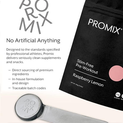 ProMix Nutrition Stim-Free Pre-Workout Powder, Raspberry Lemon - 274g - Maximize Focus, Energy &