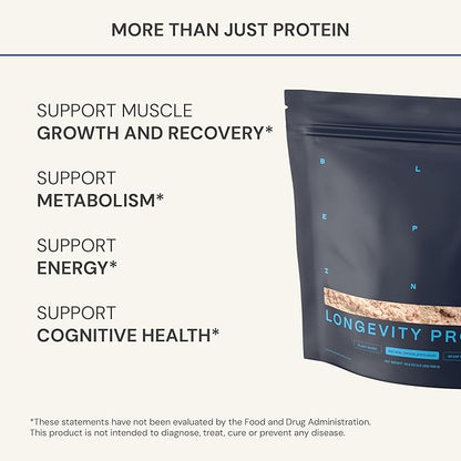 Blueprint Bryan Johnson Chocolate Protein Powder ??Vegan Plant-Based Supplement with Cocoa Powder