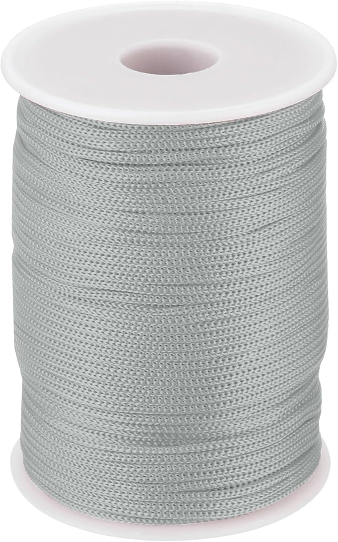 MECCANIXITY 1/12 Inch Polypropylene Rope Braided Ropes, 328ft Nylon Rope Hollow Utility Cord for