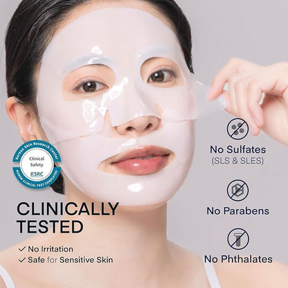 Terez & Honor Collagen Face Mask 4-Pack & Eye Patches 60 Pcs Hydrogel Set - Korean Self Care for