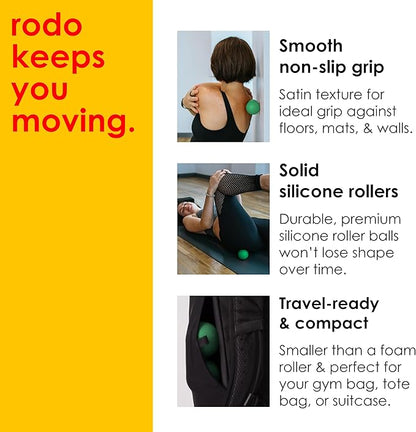Rodo 2-in-1 Medium Peanut & Lacrosse Ball Roller | Deep Tissue Massage Tool for Fascia, Plantar