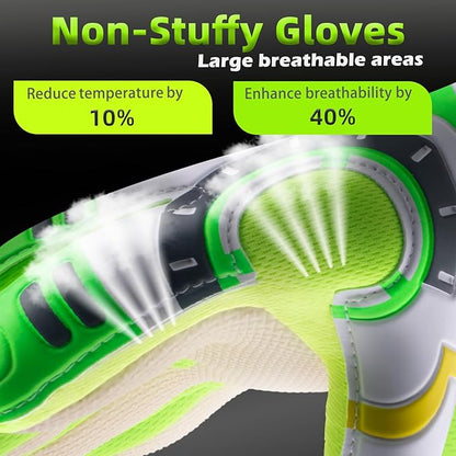 Sportout Kids Goalkeeper Gloves, Soccer Gloves with Double Wrist Protection and Non-Slip Wear