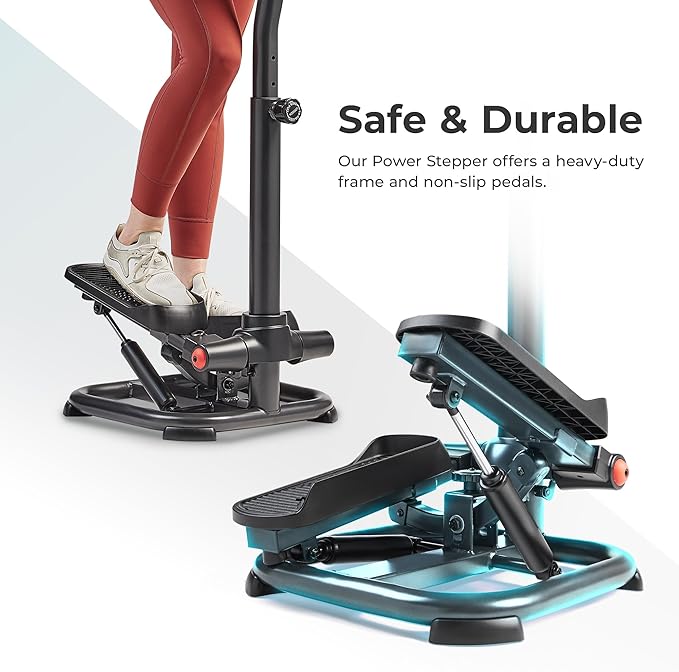 Sunny Health & Fitness 2-in-1 Premium Power Stepper with 400lbs Weight Capacity and Resistance