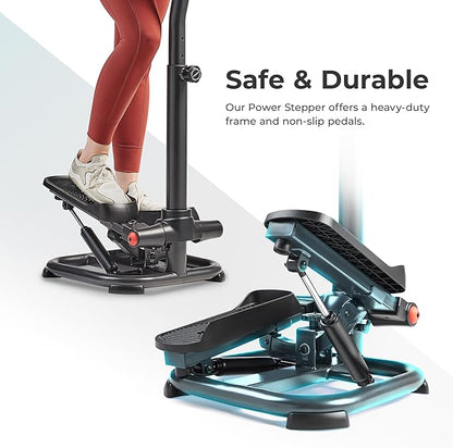 Sunny Health & Fitness 2-in-1 Premium Power Stepper with 400lbs Weight Capacity and Resistance