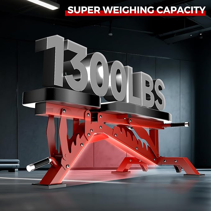 Weight Bench, Adjustable Workout Bench for Home Gym Full Body Workout, 1300LBS Weight Capacity