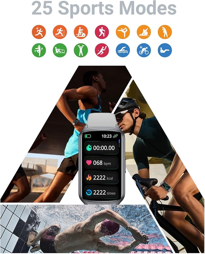 Health Fitness Tracker with 24/7 Heart Rate, Blood Oxygen, Blood Pressure, Sleep Tracker, 5ATM