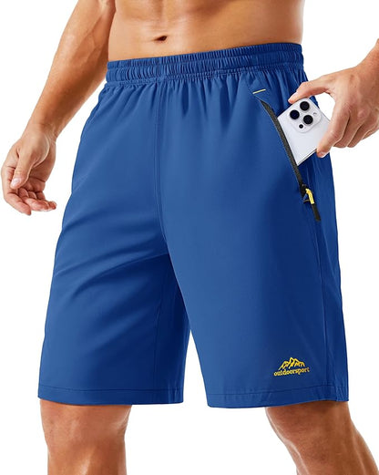 TACVASEN Men's Running Athletic Shorts 9" Quick Dry Workout Gym Shorts Lightweight Summer Shorts 3