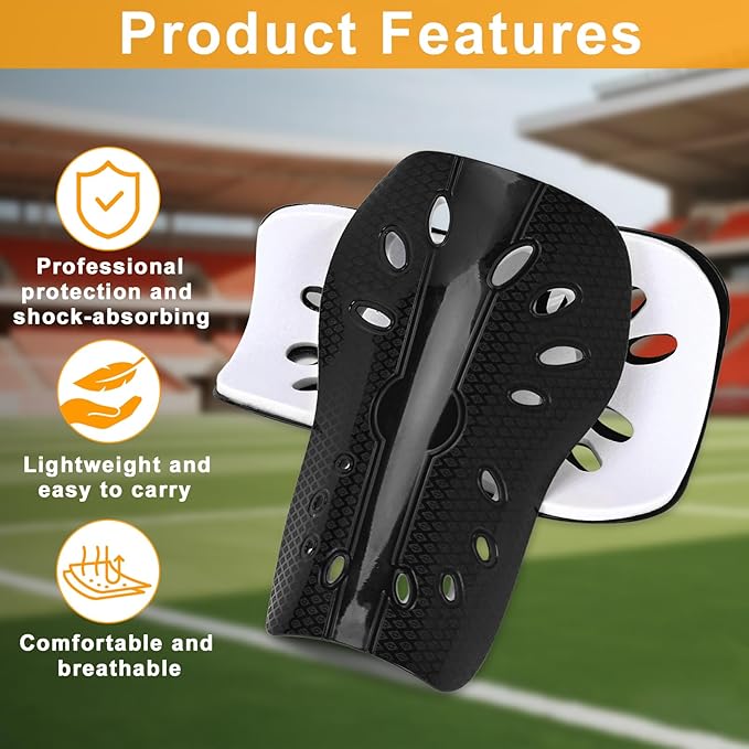 2 Pairs Shin Guards Soccer for Kids,Shin Pads Extra Lightweight Breathable Slide in Shin Guard for